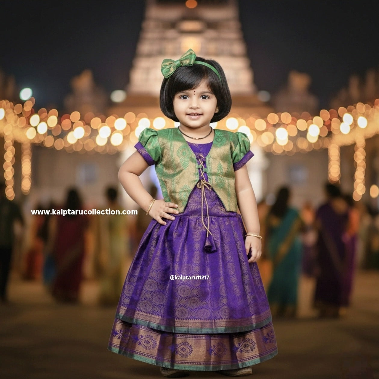 Beautiful purple lehenga choli for little girls’ festival and party wear | Kalptaru Collection.