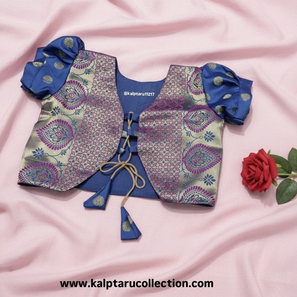 Kalptaru Collection ethnic blue kids outfit for puja and festive occasions