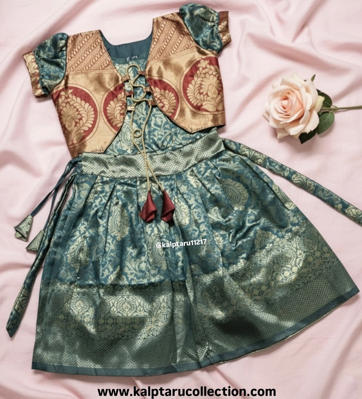 Kalptaru Collection toddler festive skirt top for celebration