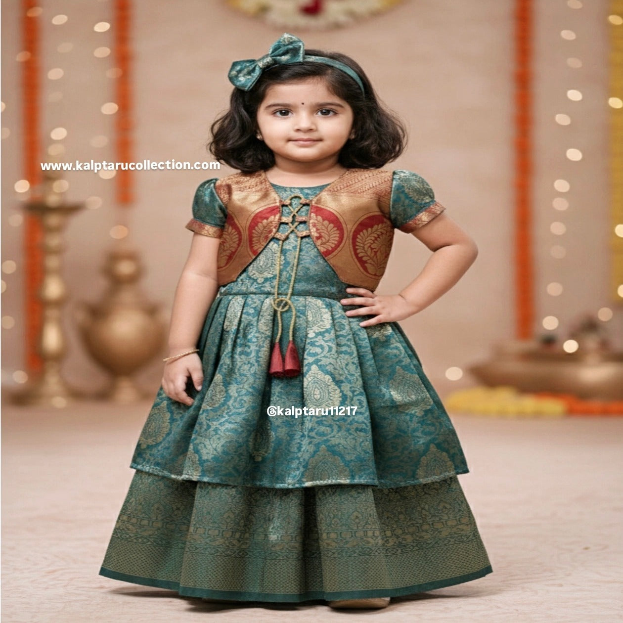 Kalptaru Collection toddler festival skirt top traditional attire