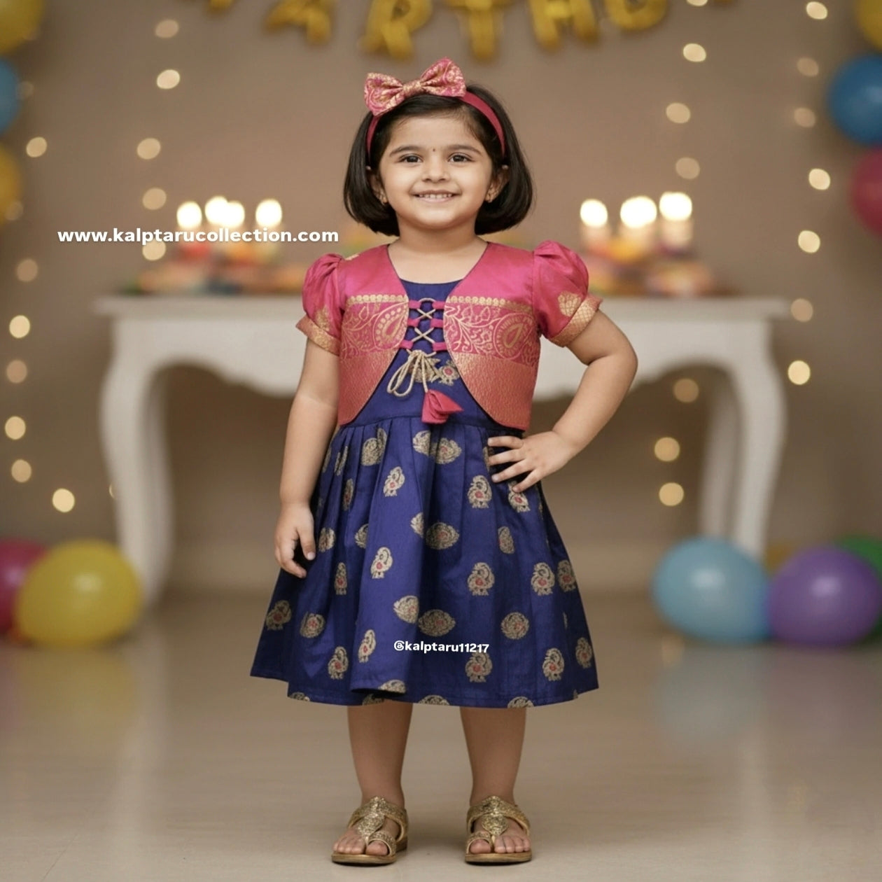 Kalptaru Collection kids wedding function outfit navy lehenga choli