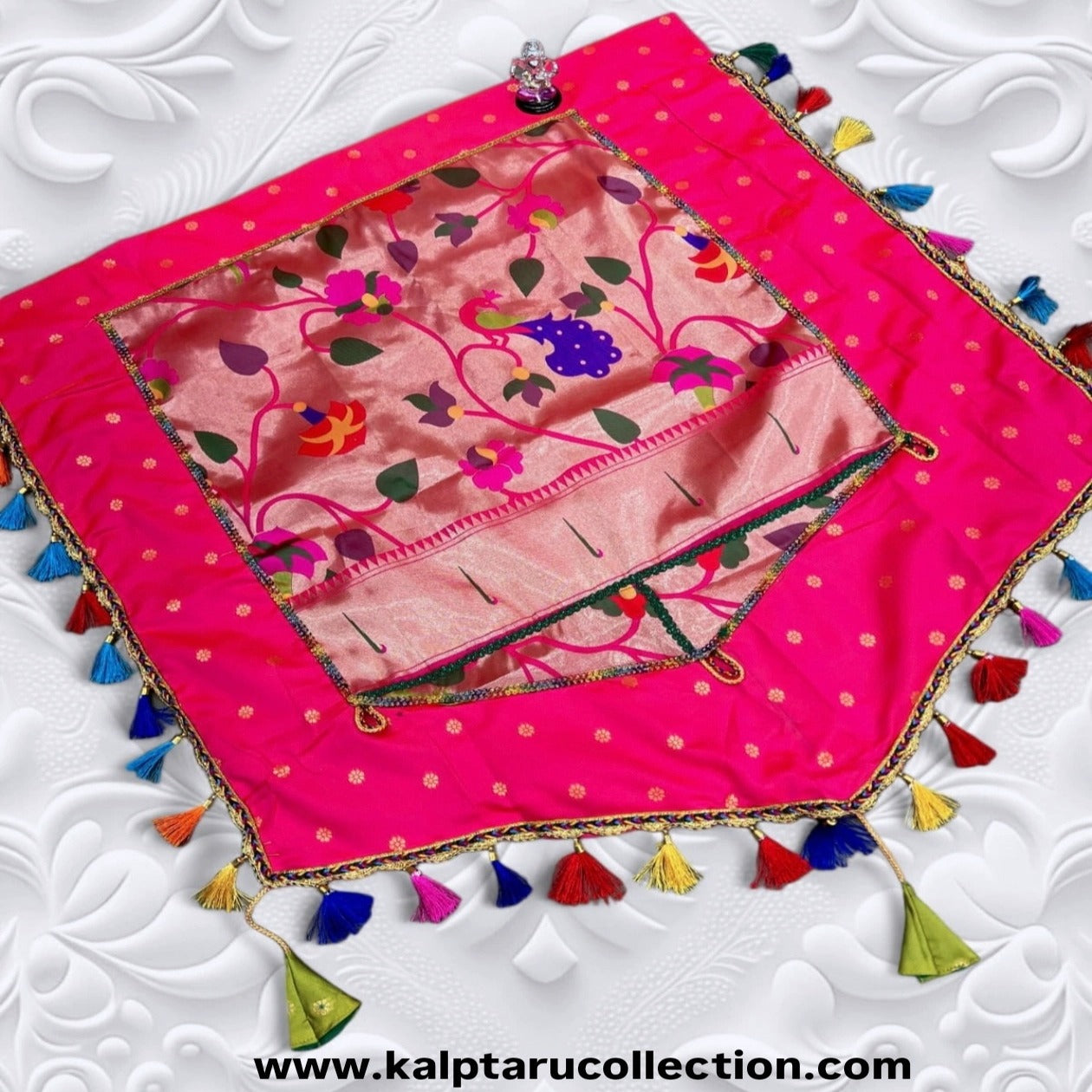 Peacock floral Ganpati decoration wall hanging – Kalptaru Collection