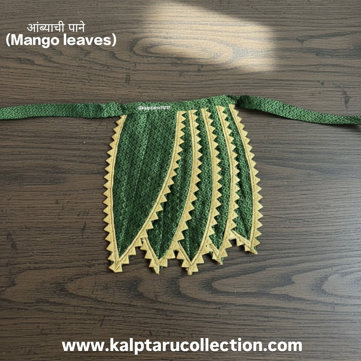 Fabric mango leaves aambyachi paane toran online by Kalptaru Collection
