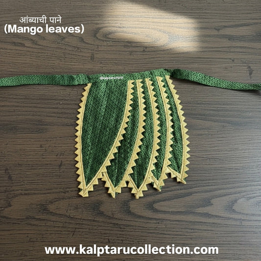 Fabric mango leaves aambyachi paane toran Kalptaru Collection