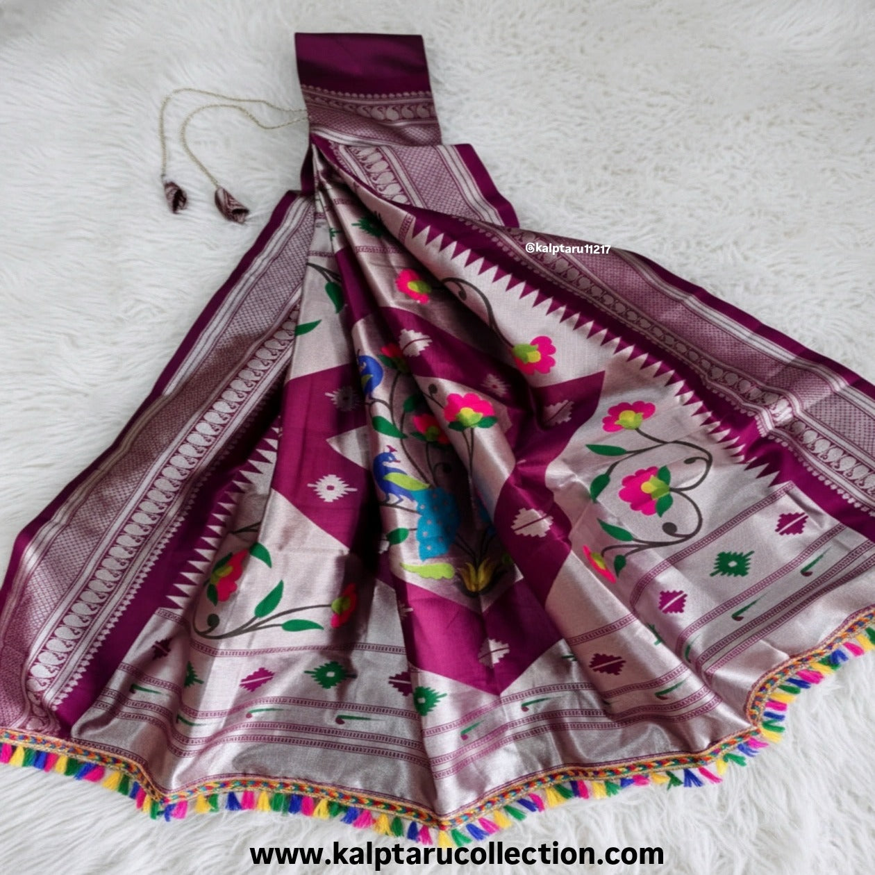 Paithani brocade Gudhi Vastra for Gudi Padwa by Kalptaru Collection
