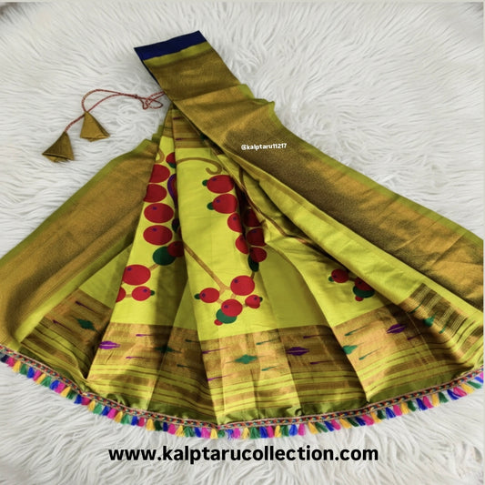 Gudhi padwa nath pattern paithani gudhi vastra - saree decoration Kalptaru Collection