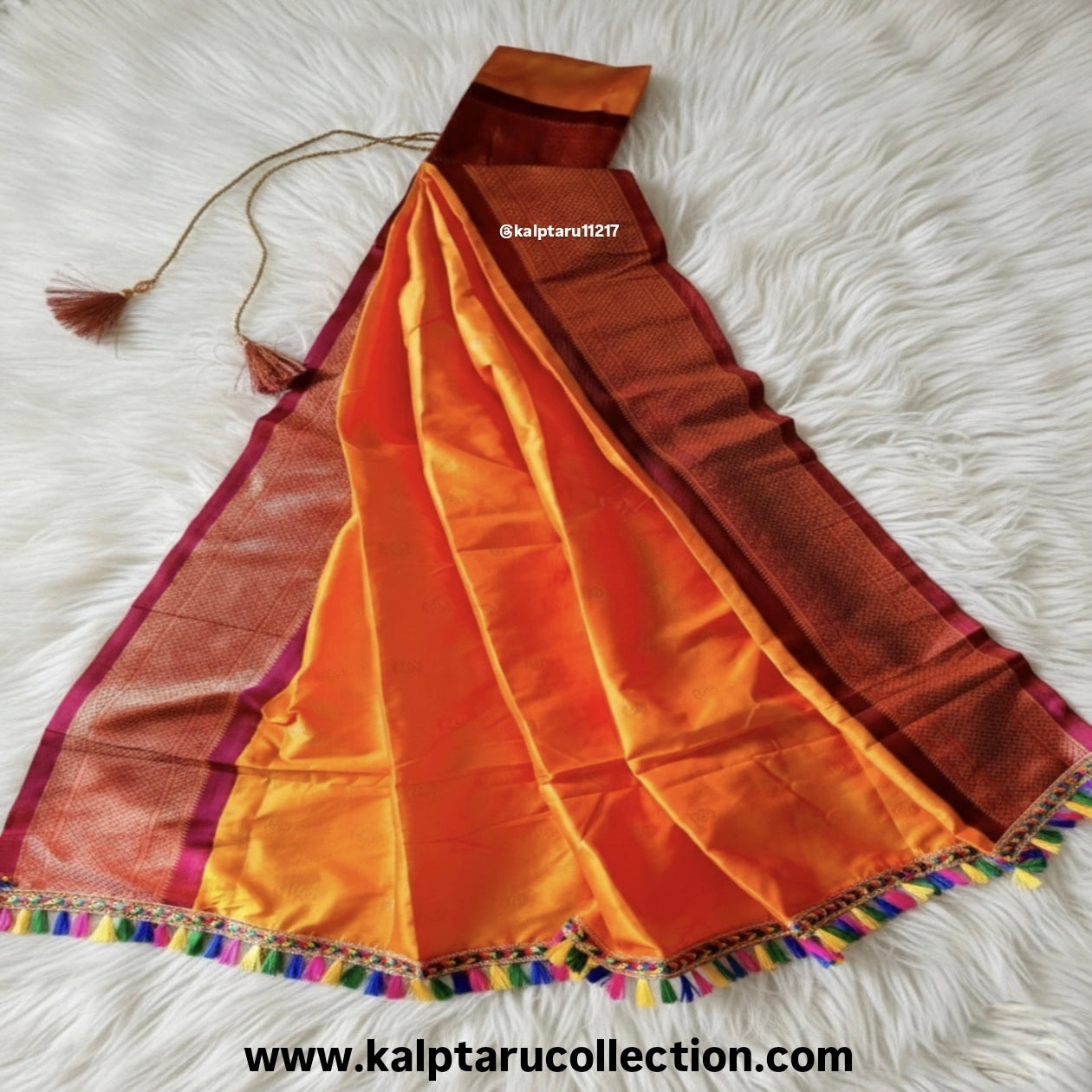 Buy yellow gudhi padwa vastra-saree online by Kalptaru Collection India