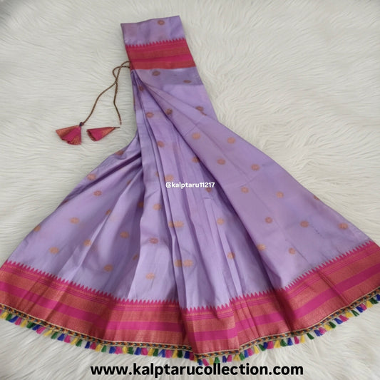 Readymade light purple paithani gudhi vastra for gudhi padwa at affordable price online by Kalptaru Collection