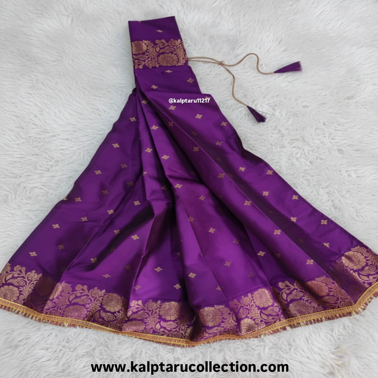 Purple paithani gudhi vastra readymade by Kalptaru Collection