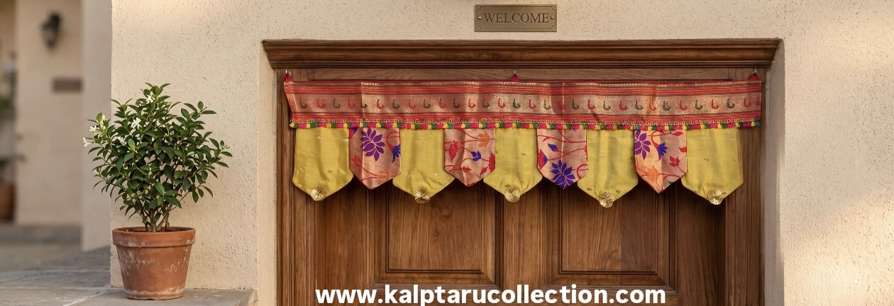 festive paithani toran for gudhi padwa-diwali-wedding-pooja-home decoration Kalptaru Collection