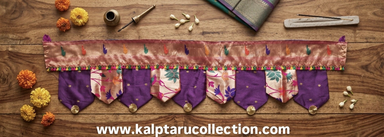 purple paithani door toran bandhanwar online at affordable price for gudhi padwa-diwali-wedding-festival-pooja-decoration Kalptaru Collection