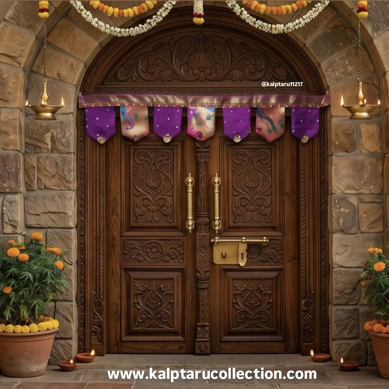 purple-paithani-door-toran-online-affordable-kalptaru-collection