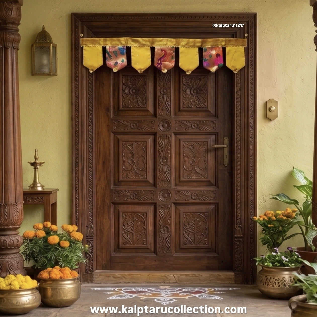 yellow-paithani-door-toran-online-best-price-kalptaru collection
