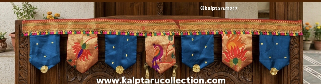 Maharashtrian paithani traditional door toran online for Ganpati festival by Kalptaru Collection