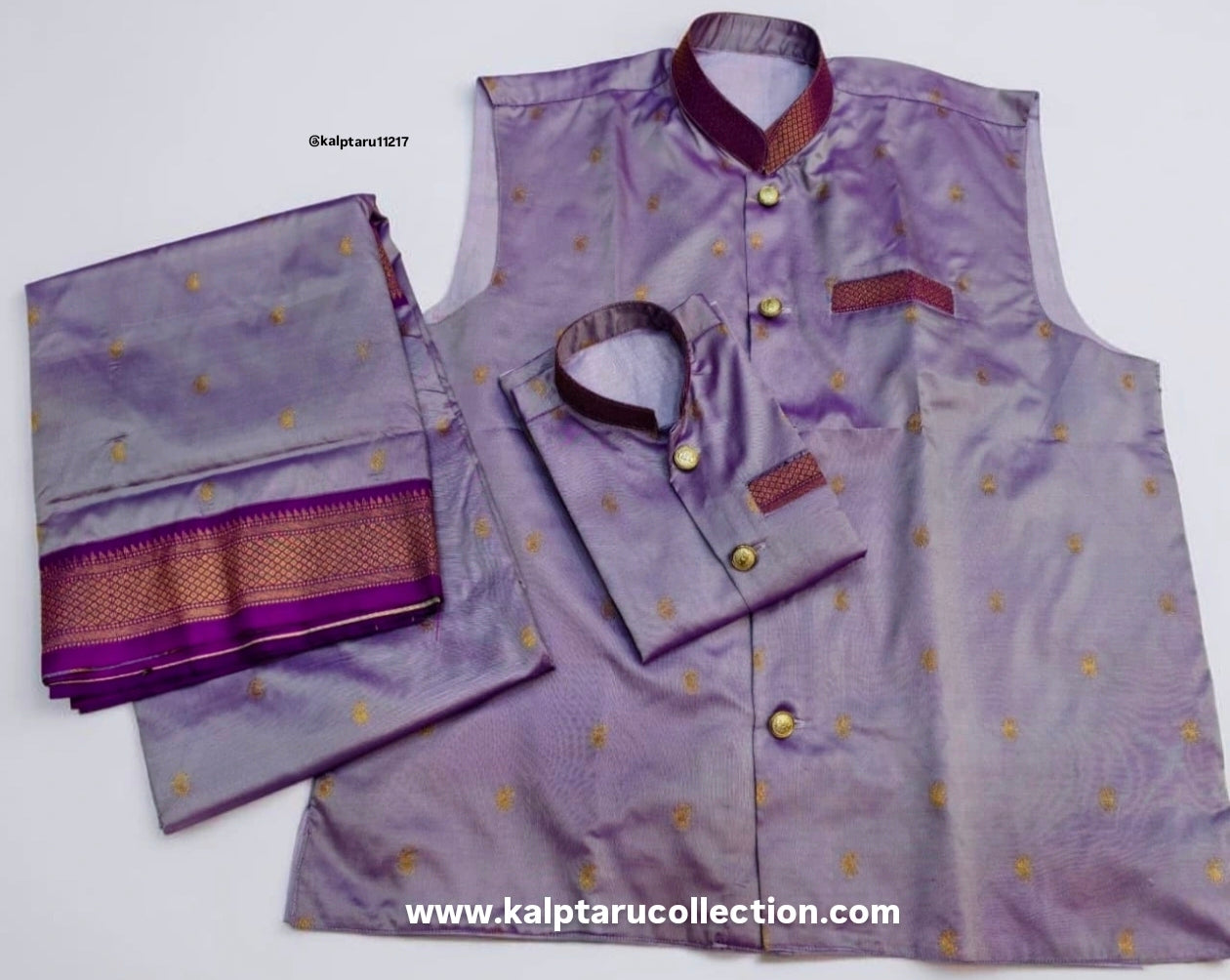 Mother Saree Paithani with Family Combo Set by Kalptaru Collection