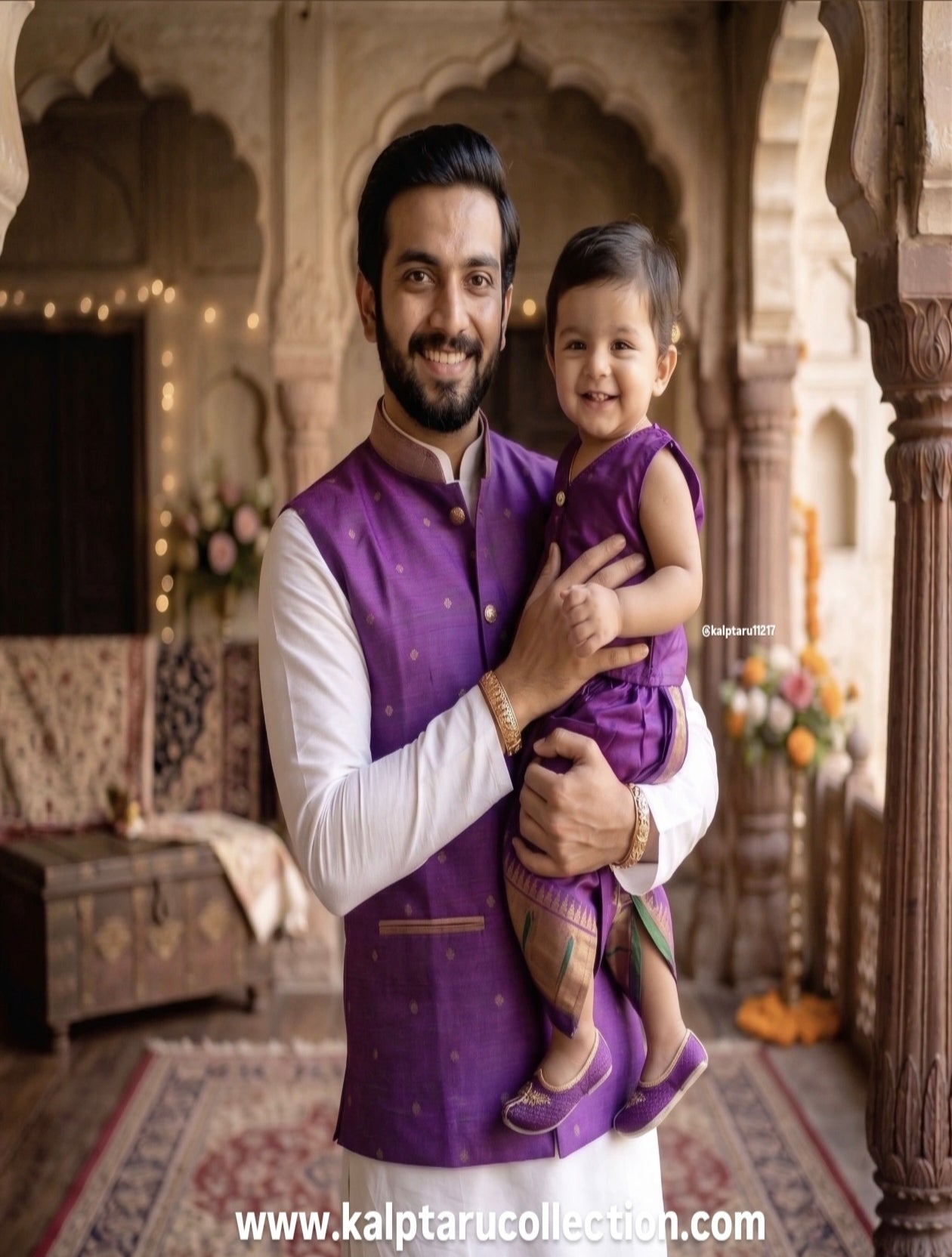 Paithani Family Combo Set | Matching Family Outfits | Kalptaru Collection 