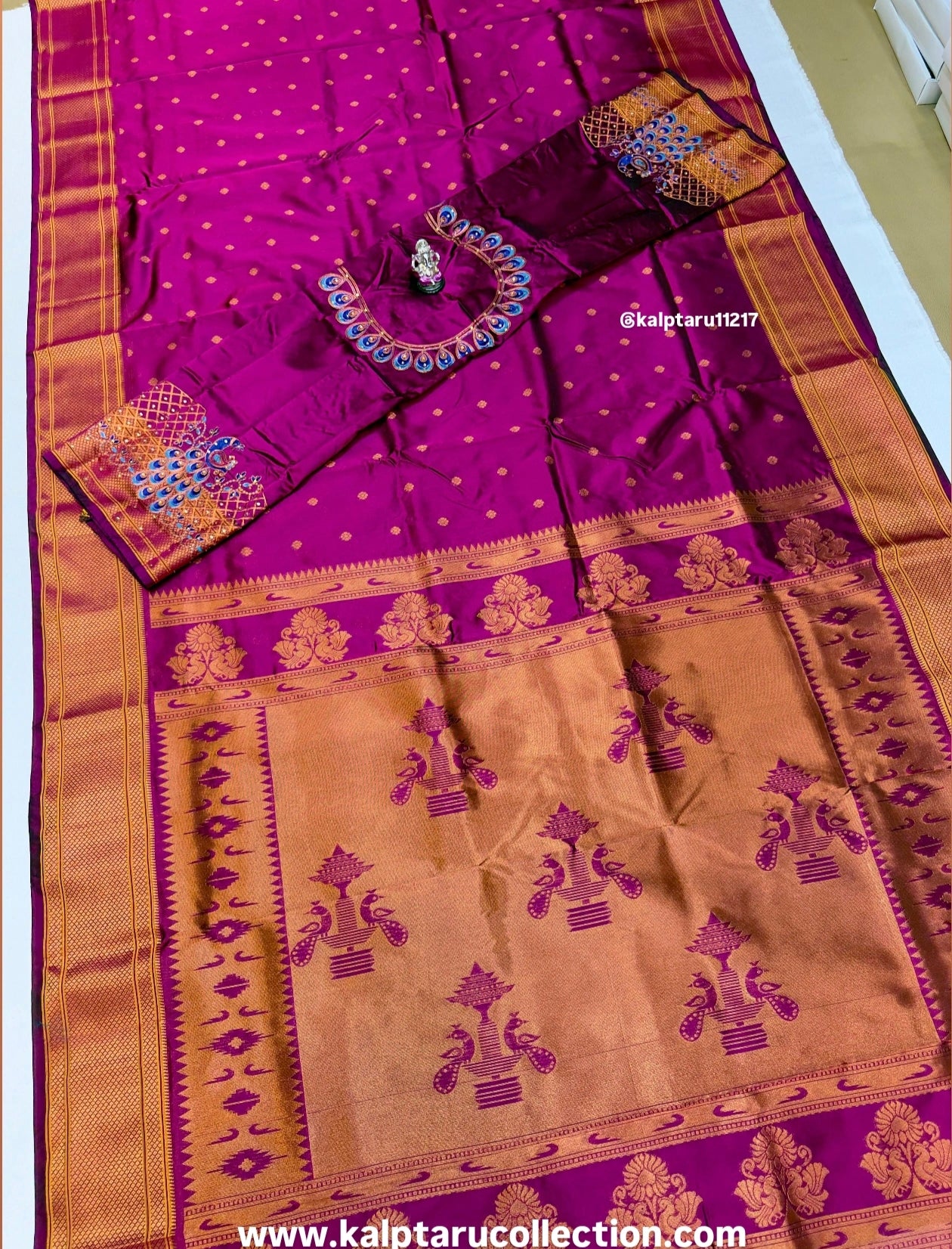 Buy Online Paithani Saree with Matching Family Dress For Festival-Function | Kalptaru Collection
