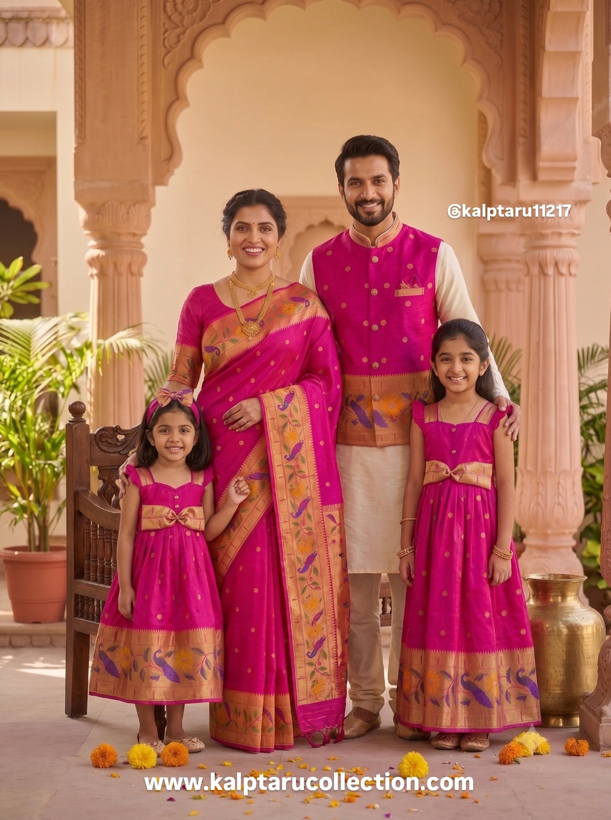 Paithani Family Combo Set