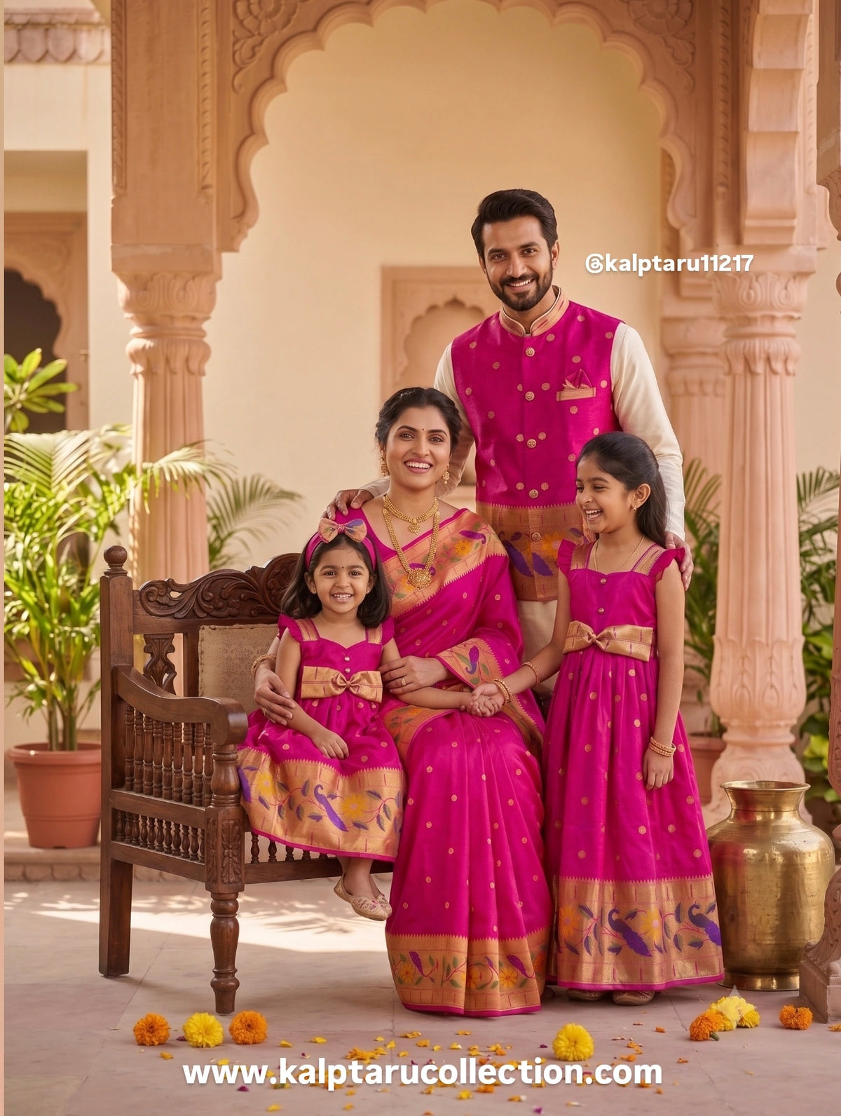 Paithani Family Combo Set