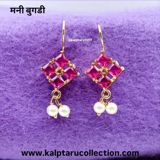  Festive Bugadi earrings for women in gold design-Kalptaru Collection 