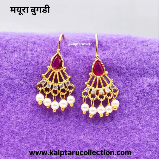  Buy handcrafted Bugadi earrings for traditional attire-Kalptaru Collection