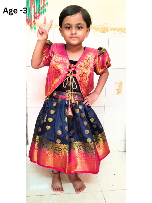 Parkar Polka for Girls|Ethnic & Traditional Kids Wear-Kalptaru11217