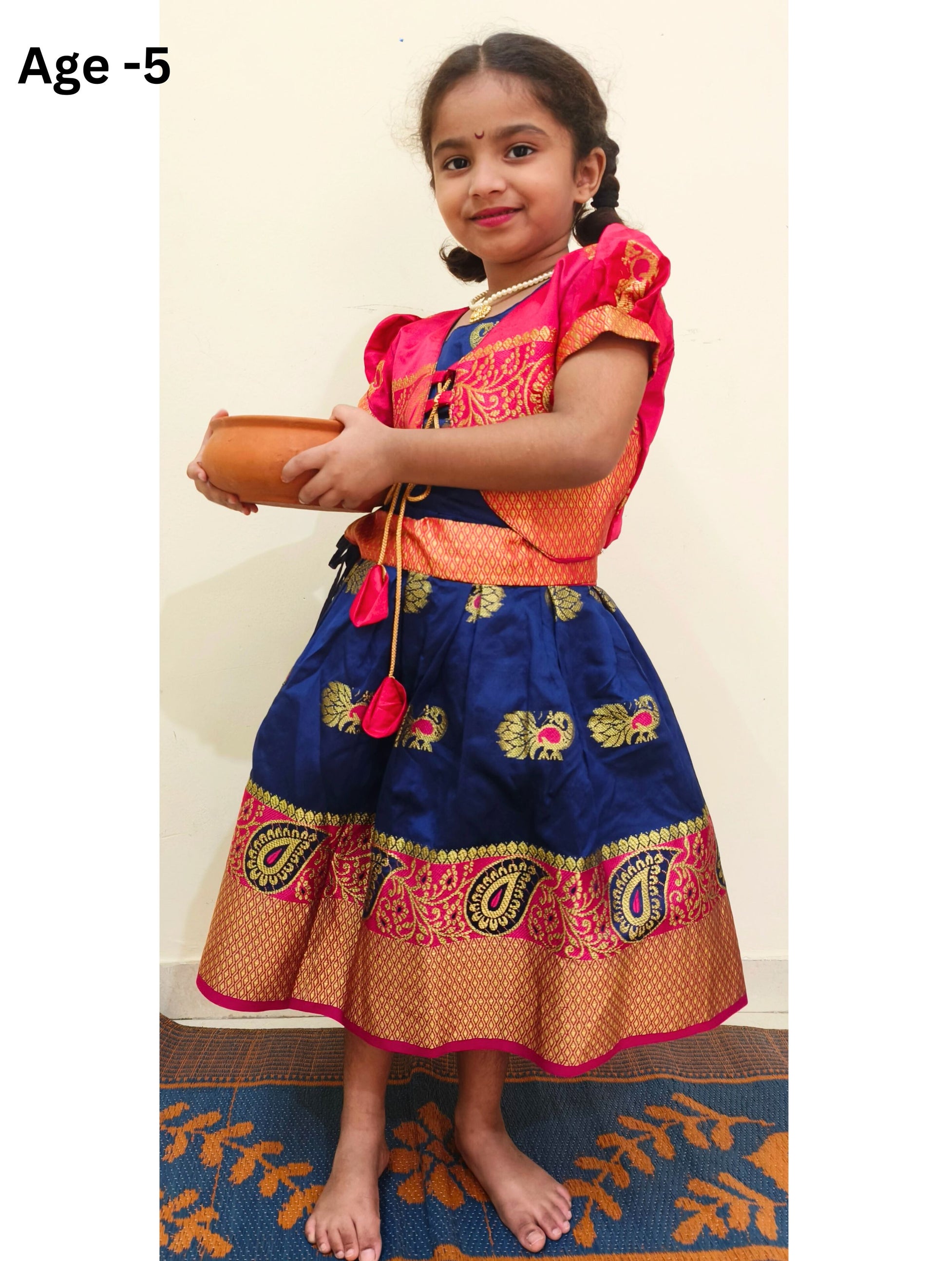 Skirt Top Set for Girls|Traditional Diwali & Wedding Dress-Kalptaru11217