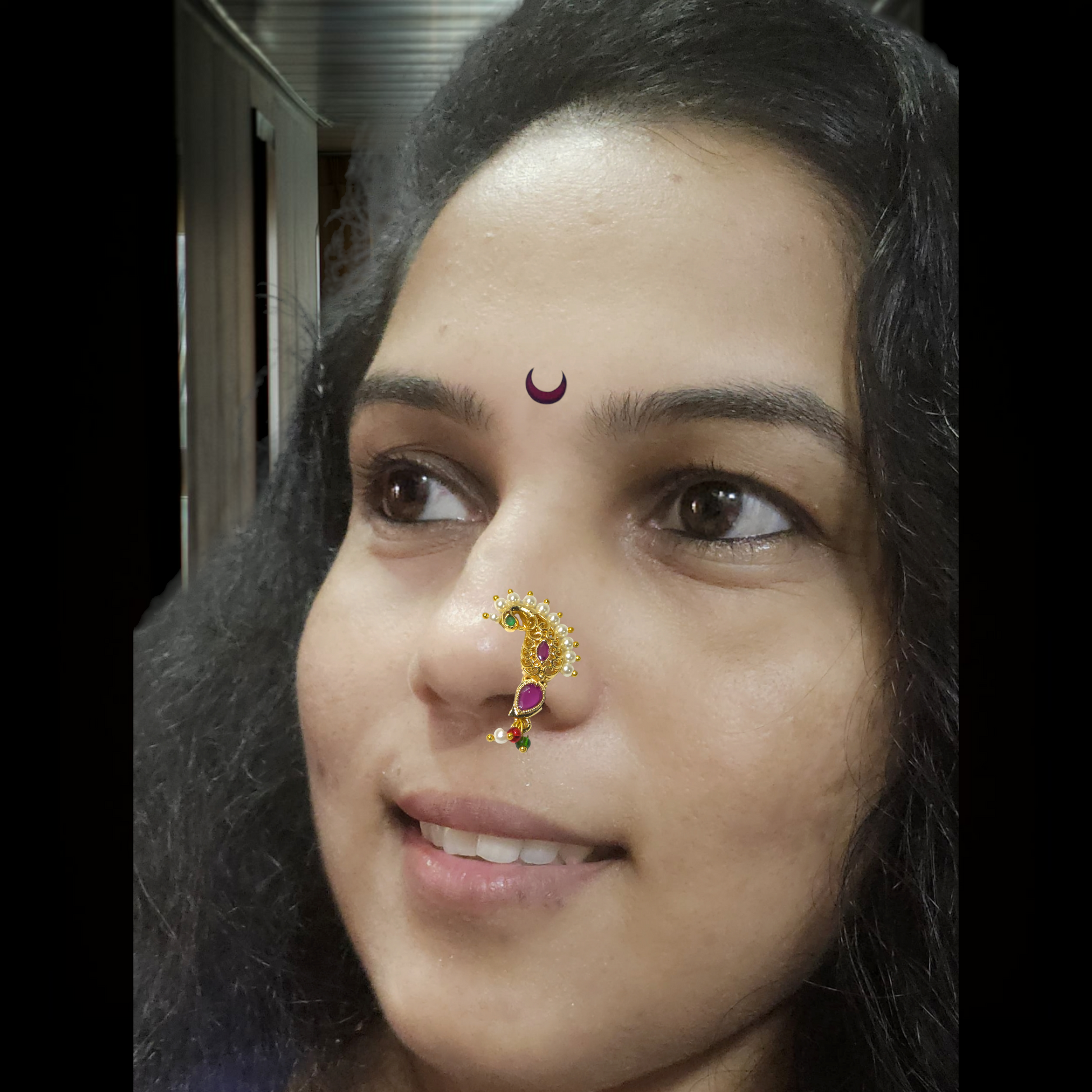 Goldplated Peacock Nath | Kalptaru Collection | kalptaru11217