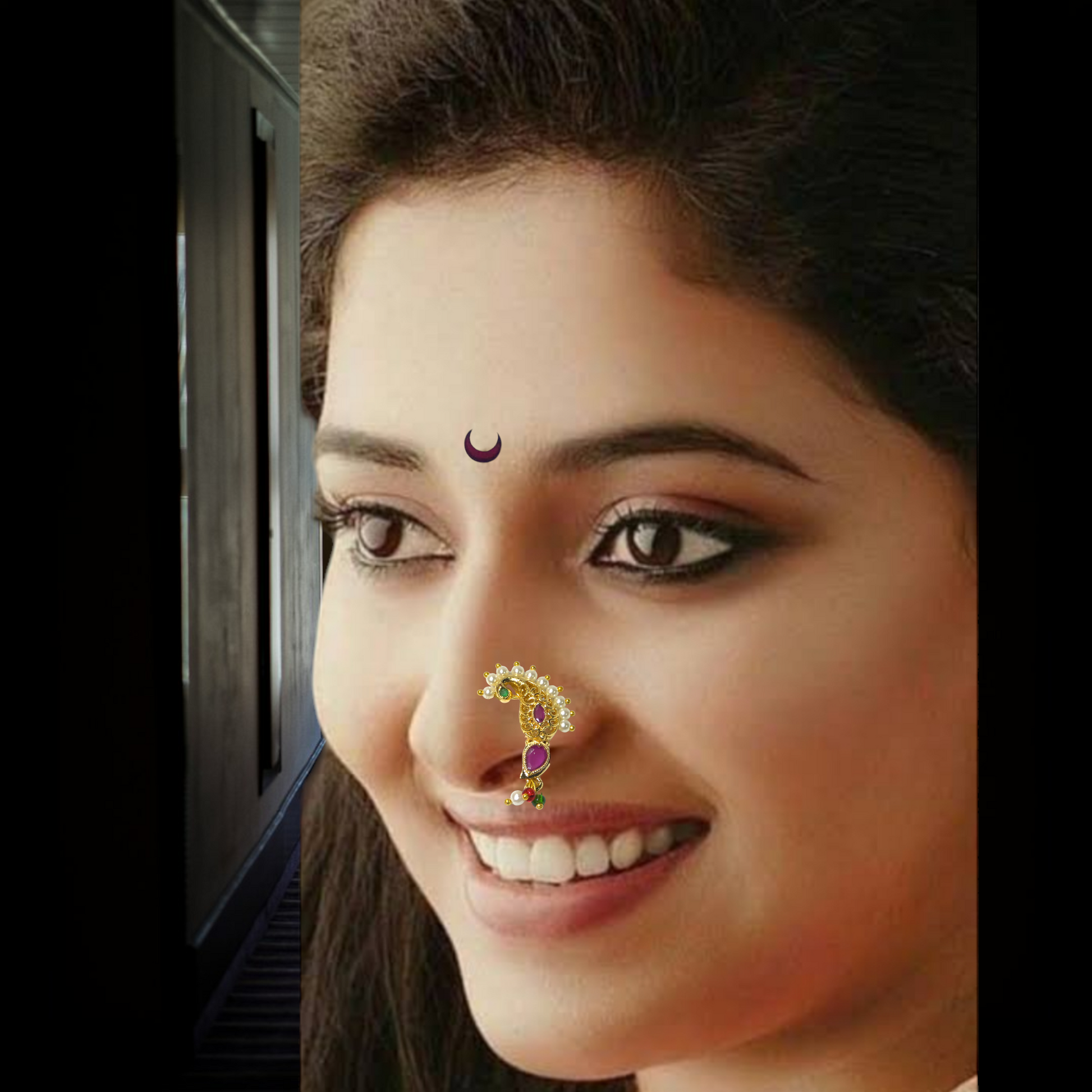 Goldplated Peacock Nath | Kalptaru Collection | kalptaru11217