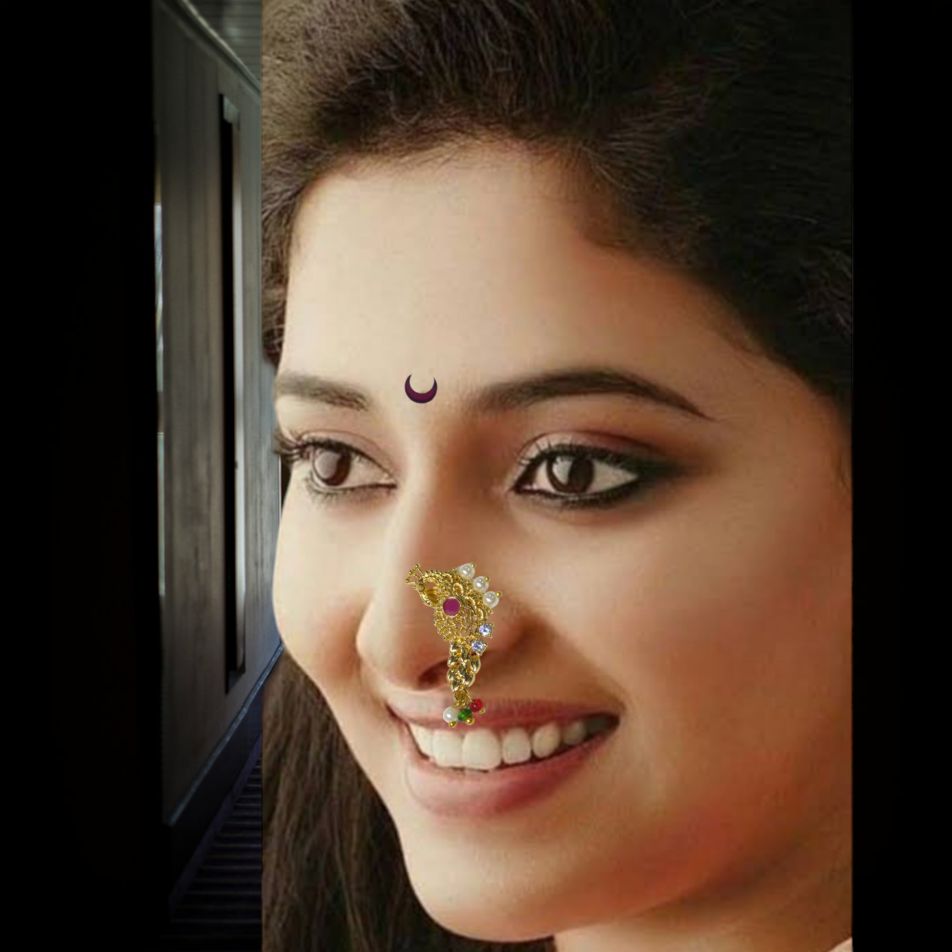 Goldplated Peacock Nath | Kalptaru Collection | kalptaru11217