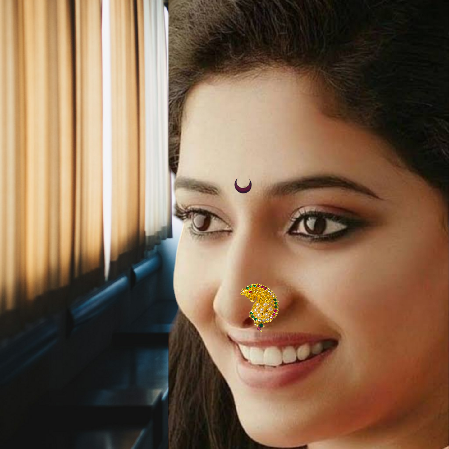 Goldplated Peacock Nath | Kalptaru Collection | kalptaru11217