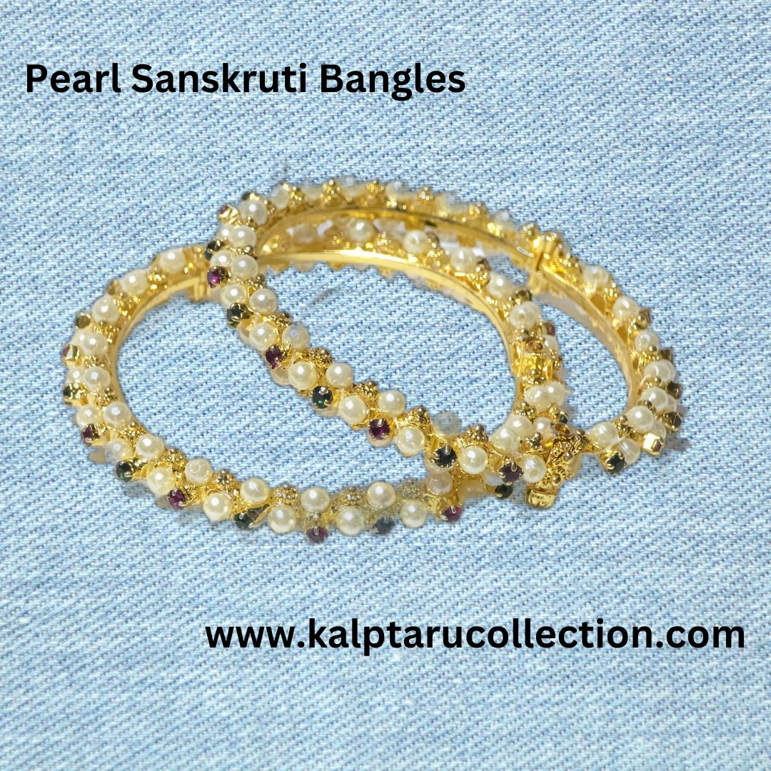 Shop Maharashtrian traditional Kolhapuri moti bangles and pearl bangles for women – Kalptaru Collection.
