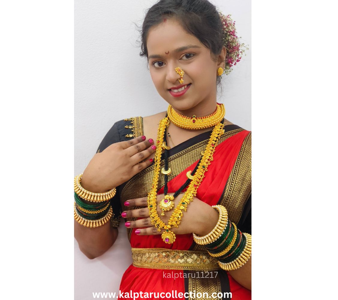 Kolhapuri Saaj in gold|Traditional Maharashtrian Jewellery-Kalptaru11217