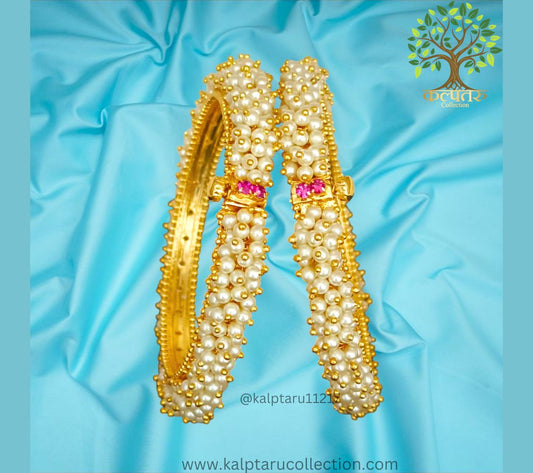Buy pearl bangles for women at Kalptaru Collection – traditional elegance