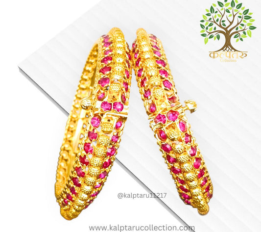 Buy micro goldplated Maharashtrian bangles set - Kalptaru Collection