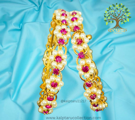 Buy goldplated jewellery traditional moti bangles from Kalptaru Collection