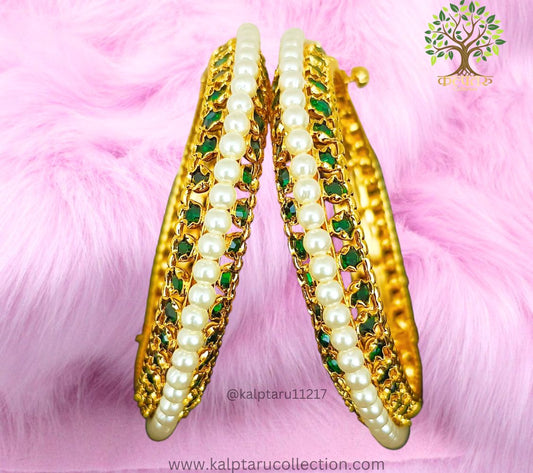Buy Maharashtrian traditional moti bangles & tode online from Kalptaru Collection