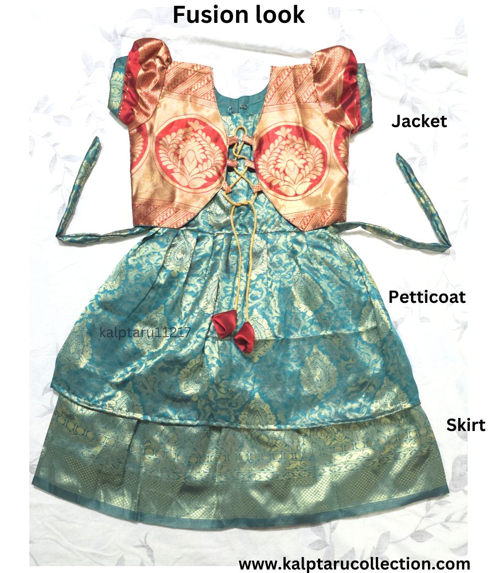 Handcrafted Parkar Polka for Girls|Traditional Kids Dress-Kalptaru11217